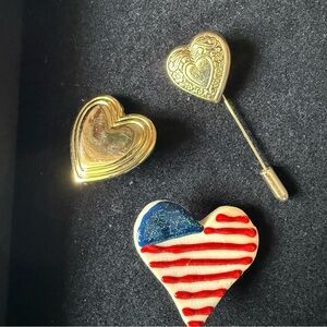 Vintage Heart Brooch Collection